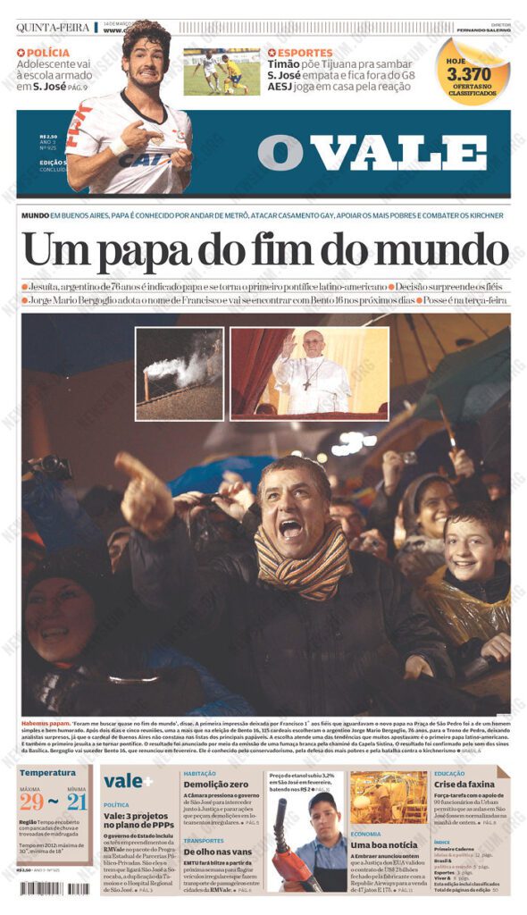 O primeiro papa latino-americano foi o 1° em muitas coisas 6